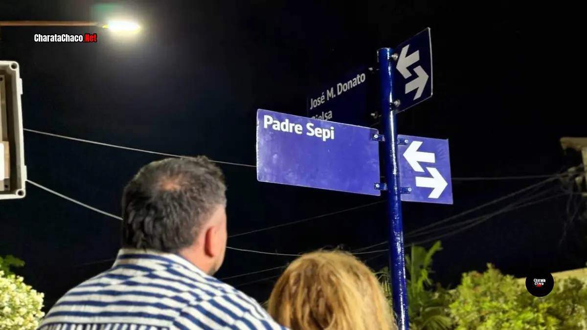 Charata homenajeó al Padre Sepi con una calle