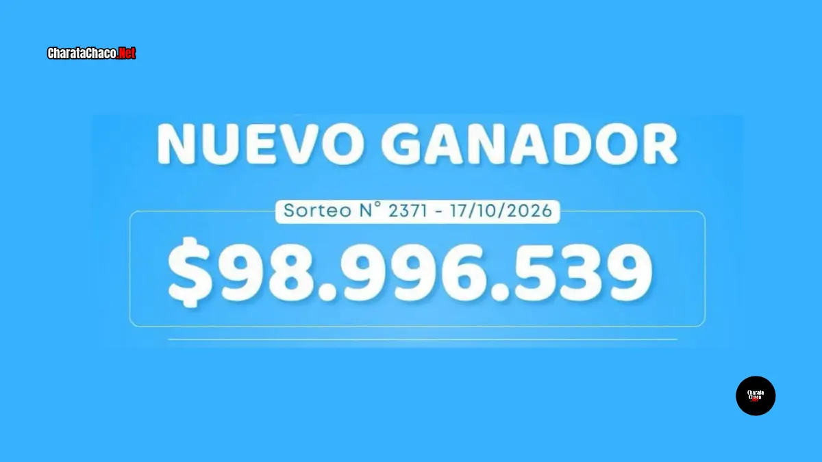 Poceada Chaqueña: ganador de casi $99 millones