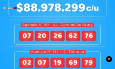 Poceada Chaqueña: dos ganadores de casi $89 millones