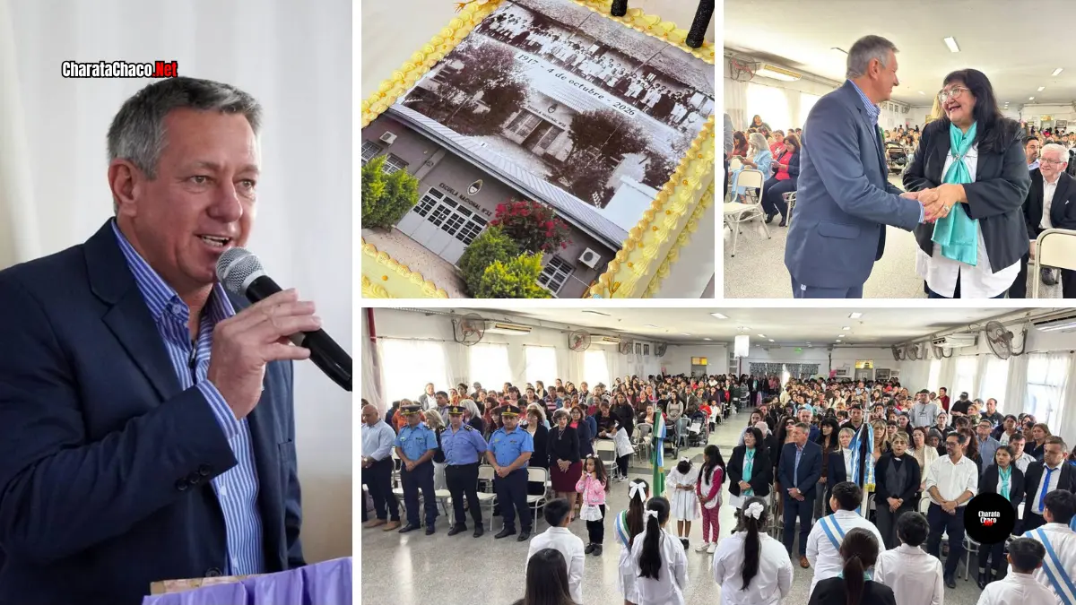 Escuela 32 de Charata: Rubén Rach acompañó sus 109 años
