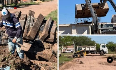 Charata limpia alcantarillas ante las lluvias de El Niño