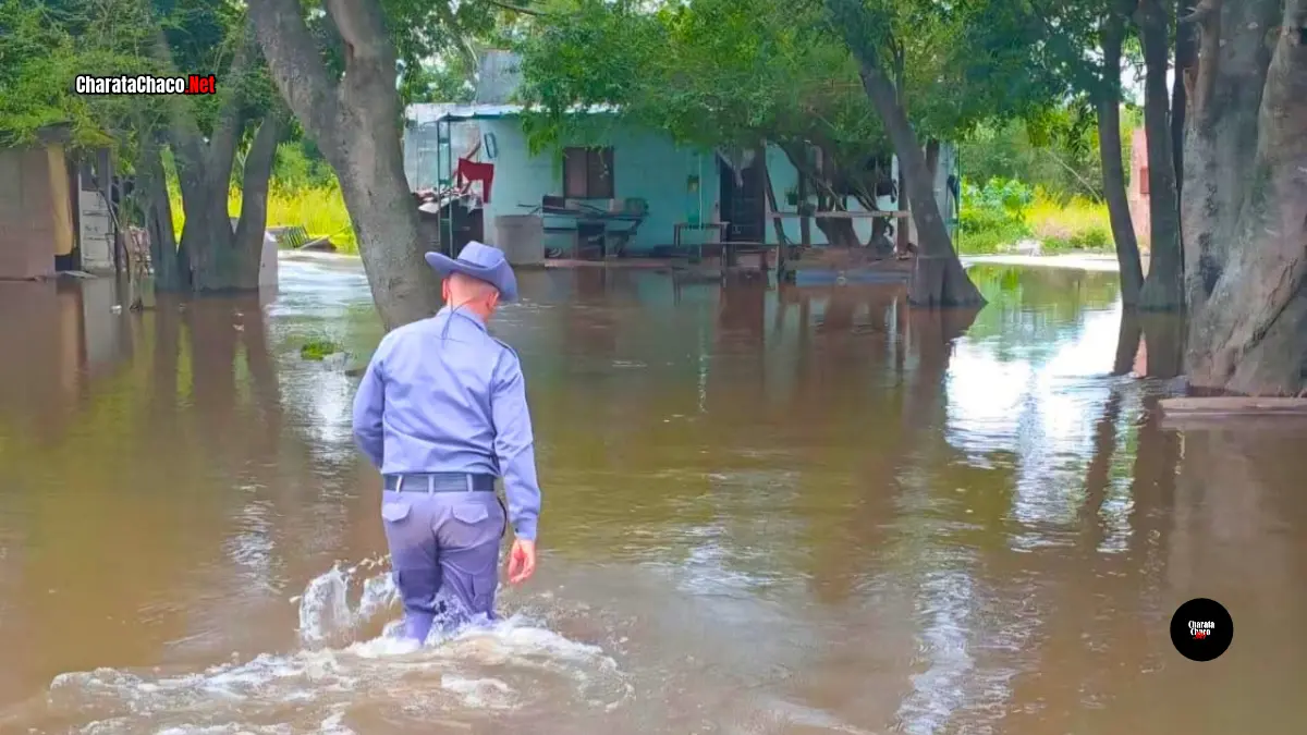 Asistencia por inundaciones en Chaco: operativo policial