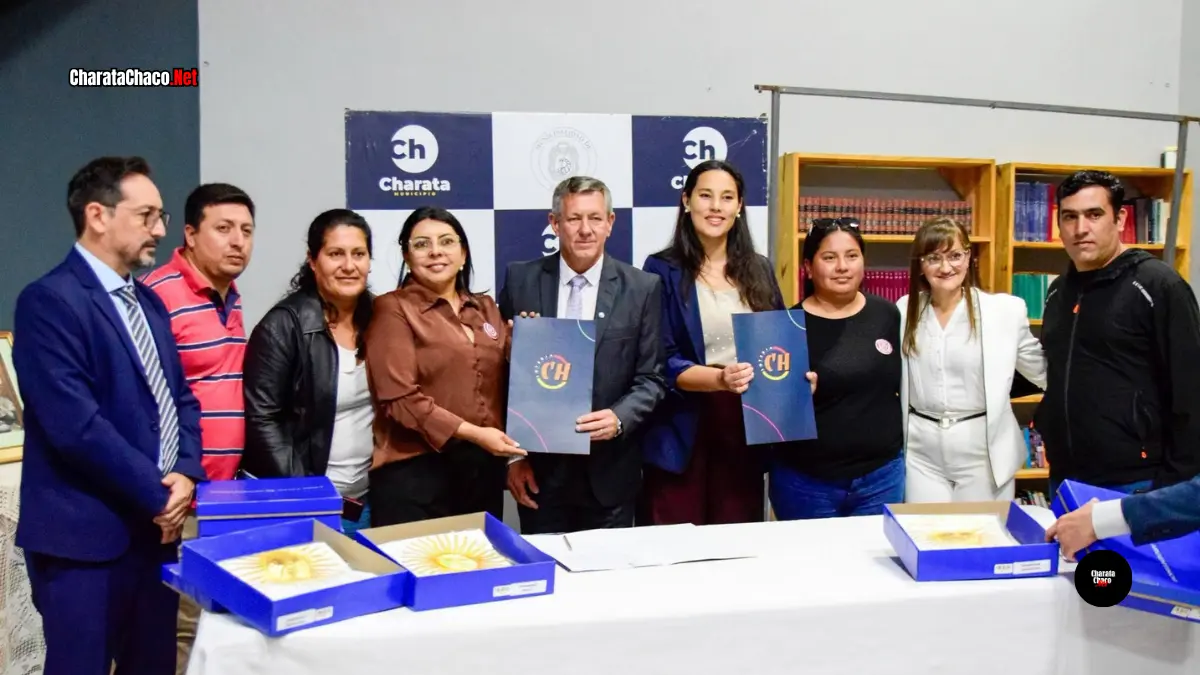 Charata firmó un convenio para el Club Juventud Unida