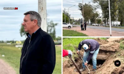 Desagües e iluminación en Charata: Rach recorrió las obras