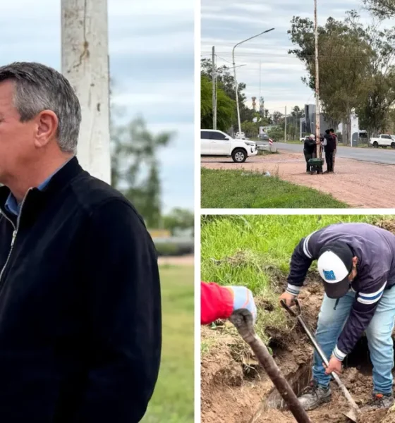 Desagües e iluminación en Charata: Rach recorrió las obras