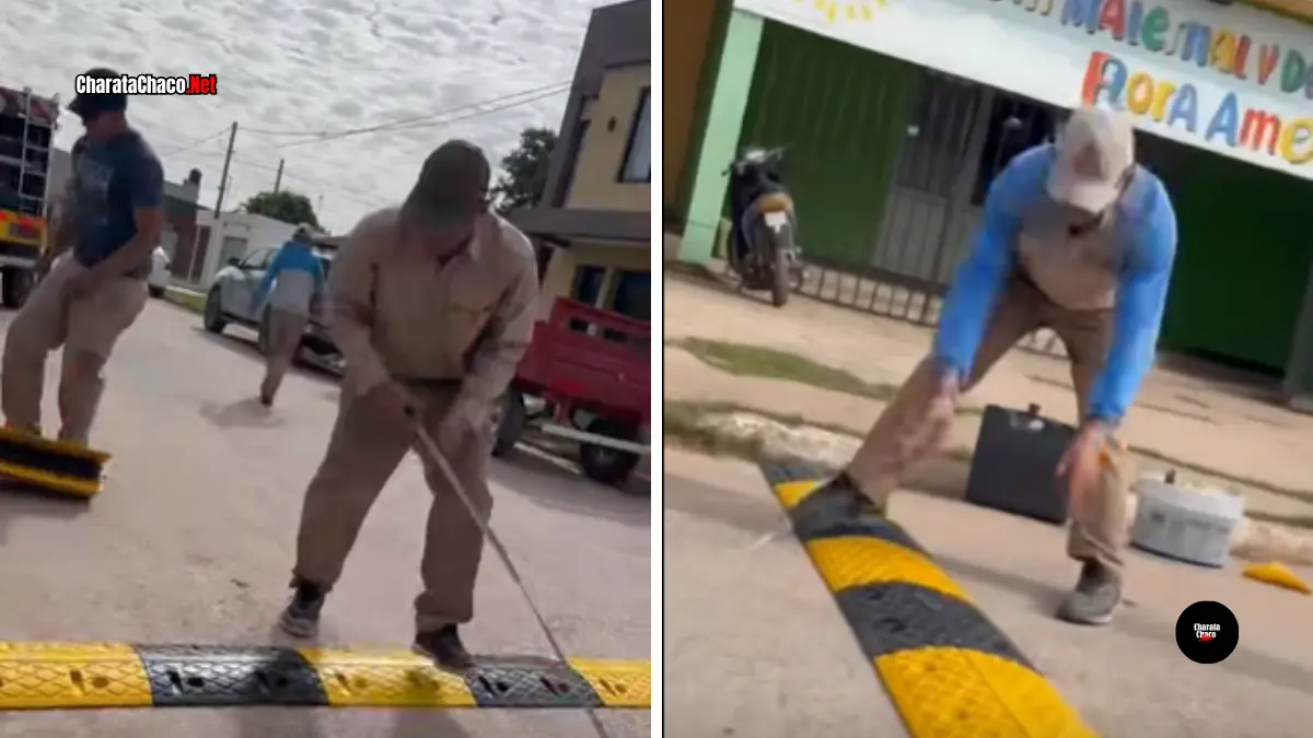 Charata instaló reductores frente a un jardín de infantes